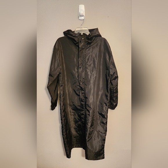 NWT PLT PrettyLittleThing Black Longline Windbreaker Size 6 - Picture 11 of 16